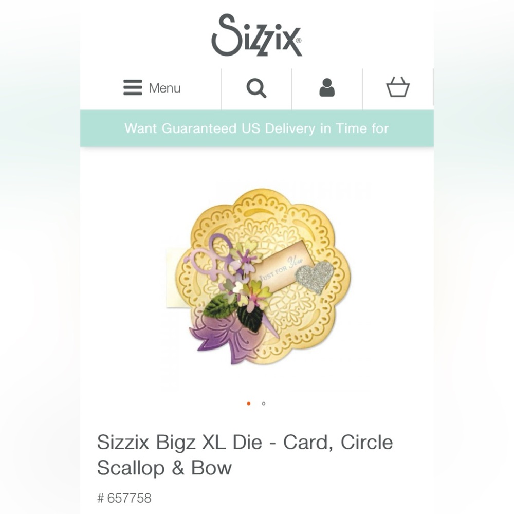 Sizzix Bigz XL Die - card, circle scallop & bow die